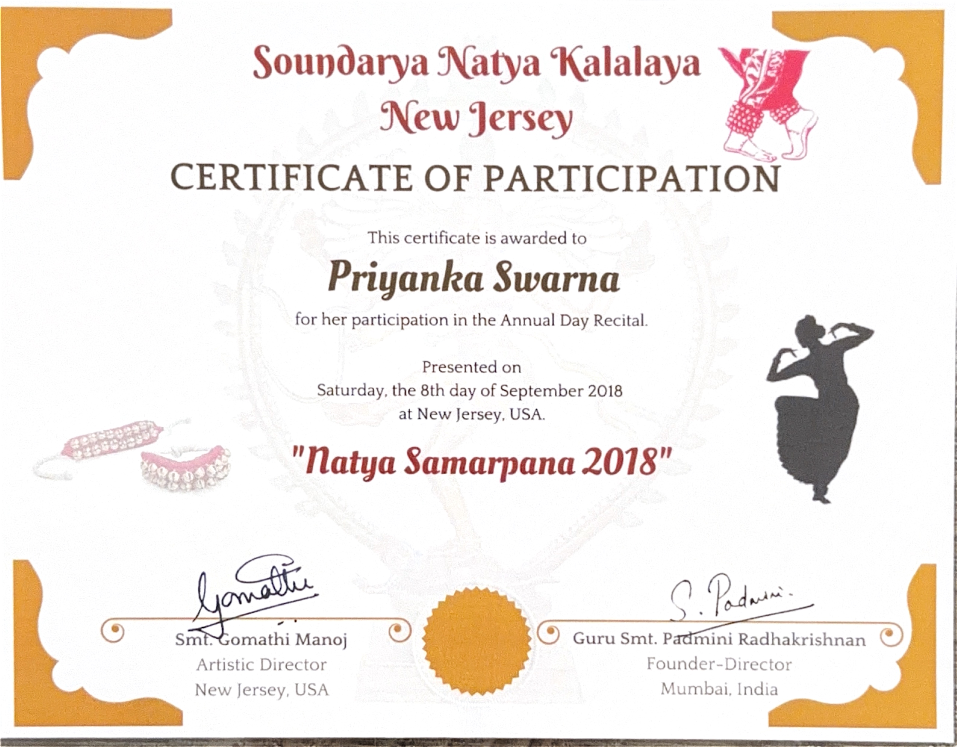 Natya Samarpana Participation Thumbnail